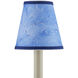 Marble Paper Blue Tapered Chandelier Shade