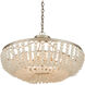 Chanteuse 4 Light 30.75 inch Frosted/Silver Granello Semi-Flush Mount Ceiling Light