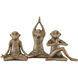 Zen Monkey 11.63 X 8.5 inch Sculptures, Set of 3