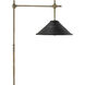 Dao 54 inch 40 watt Silver Granello/Satin Black Floor Lamp Portable Light