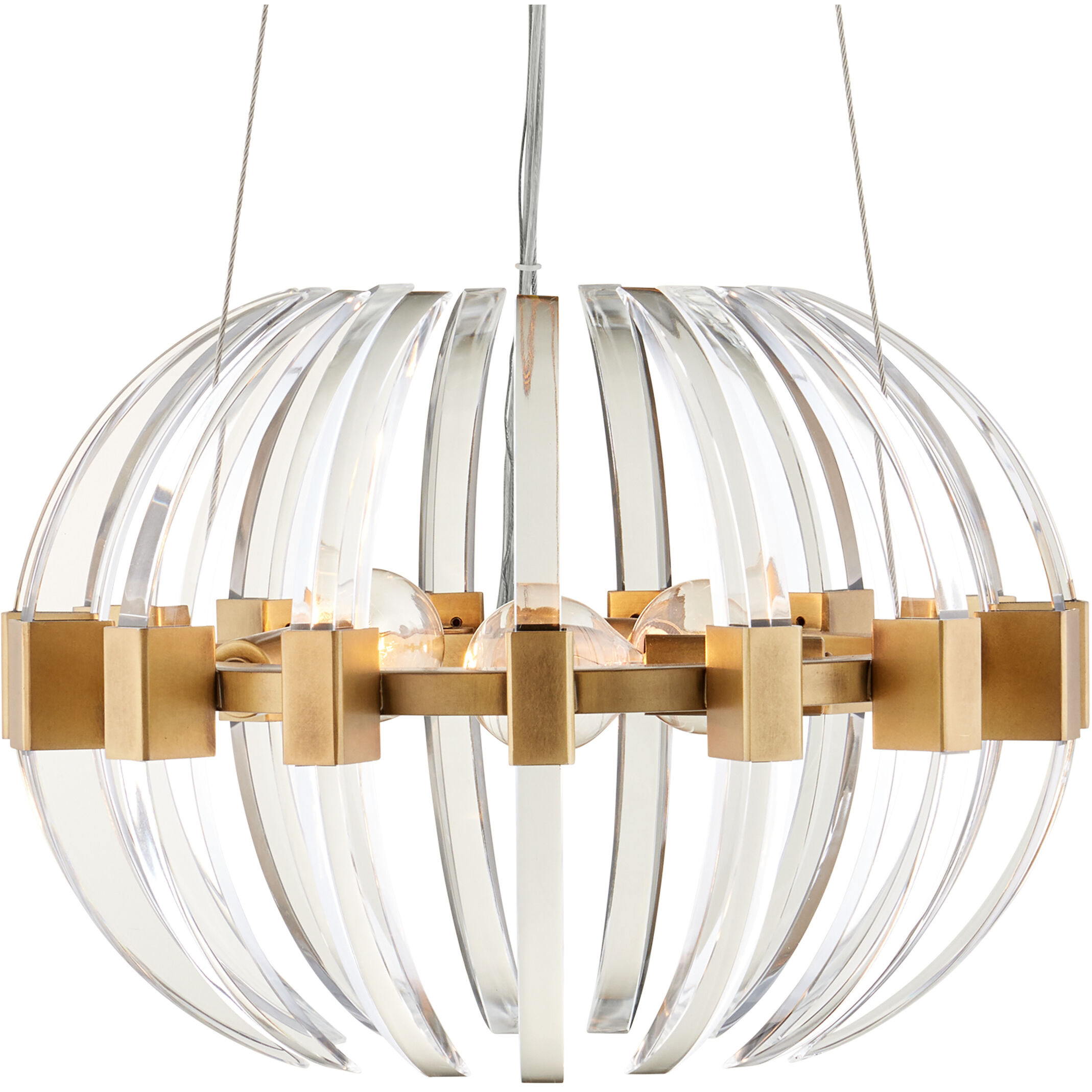 Coquette 3 Light 13.5 inch Clear/Antique Brass Chandelier Ceiling Light, Small