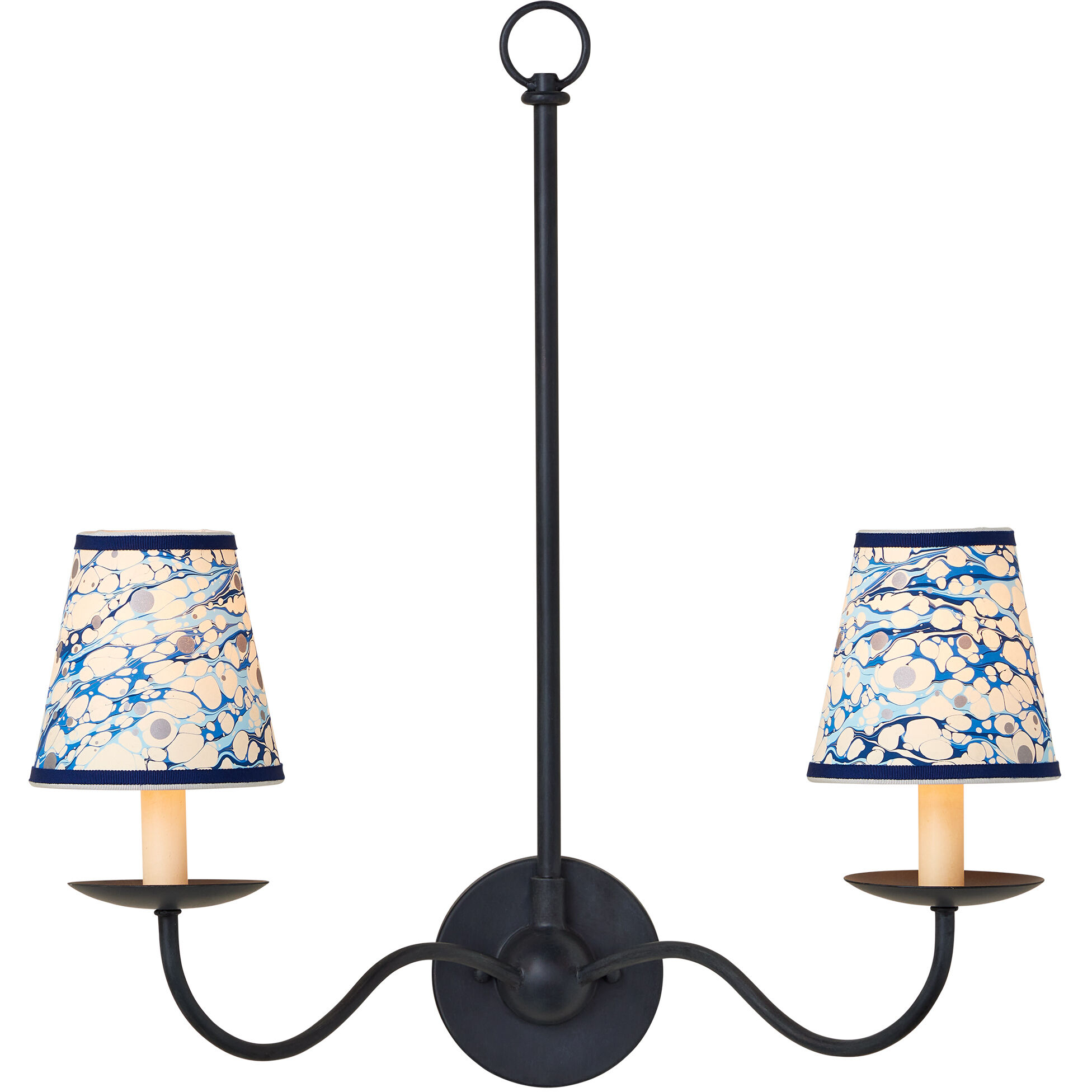 Marble Blue 5 inch Tapered Chandelier Shade