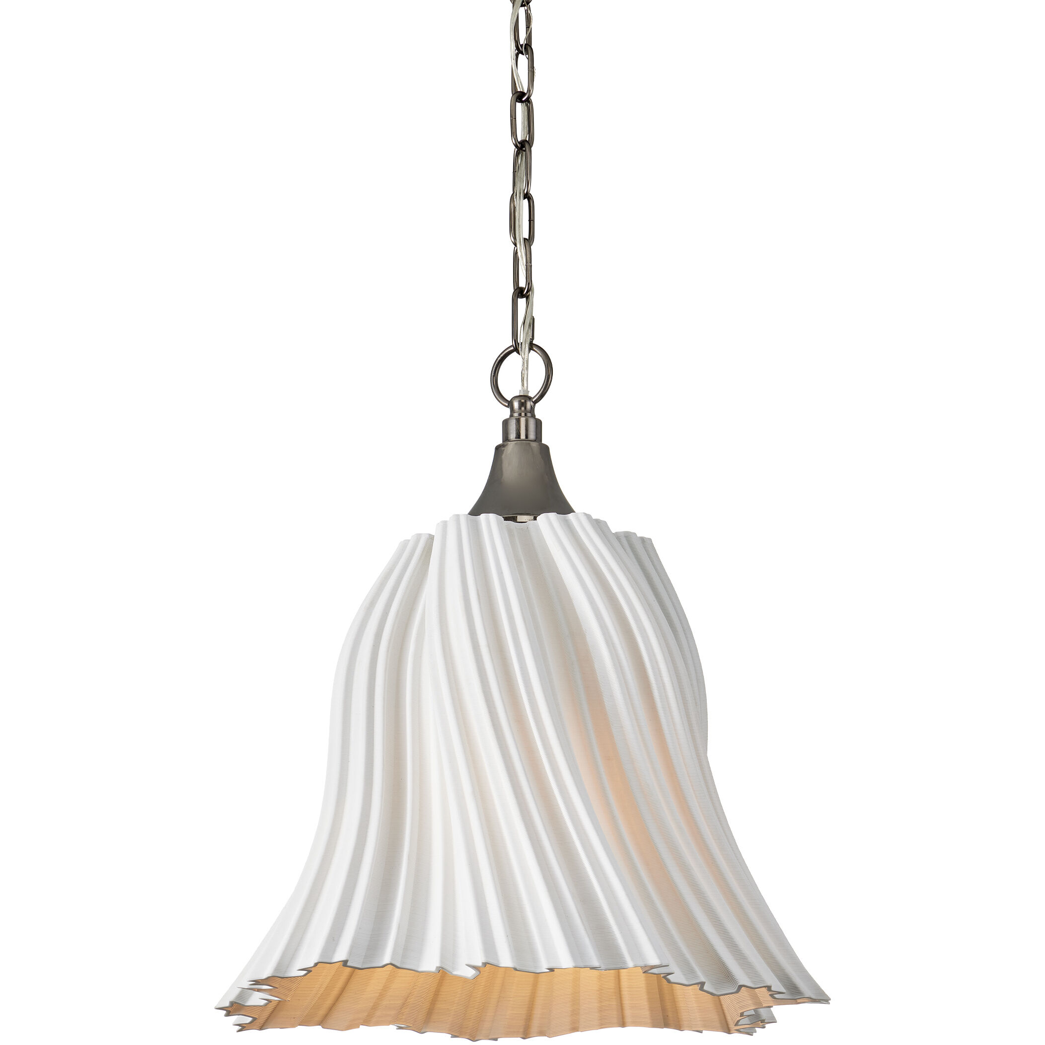 Twirl 1 Light 18 inch White/Antique Brushed Nickel Pendant Ceiling Light