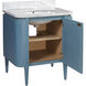 Briallen 30 X 34.25 inch Lacquered Blue Linen/Natural/White/Polished Nickel Vanity with Undermount Sink