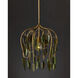 Midsummer 1 Light 16 inch Brass/Green Pendant Ceiling Light