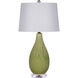 Anjou 29.75 inch 150 watt Pale Green/Off-White/Clear/Satin Nickel Table Lamp Portable Light