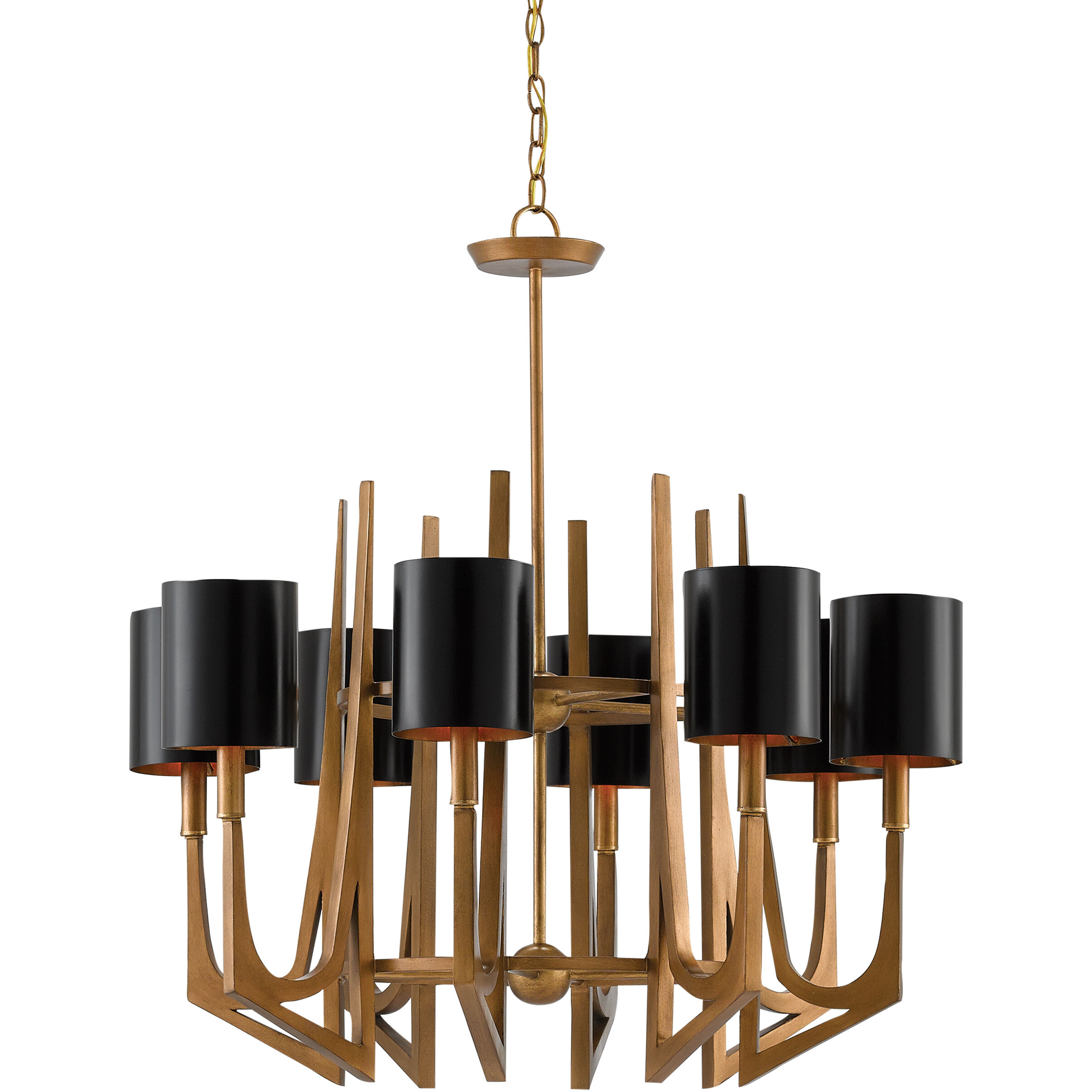 Umberto 8 Light 32 inch Brass Chandelier Ceiling Light