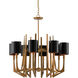 Umberto 8 Light 32 inch Brass Chandelier Ceiling Light