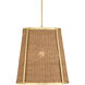 Deauville 1 Light 22 inch Natural/Polished Brass Pendant Ceiling Light, Suzanne Duin Collection