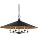 Brussels 6 Light 36 inch French Black/Contemporary Gold Pendant Ceiling Light