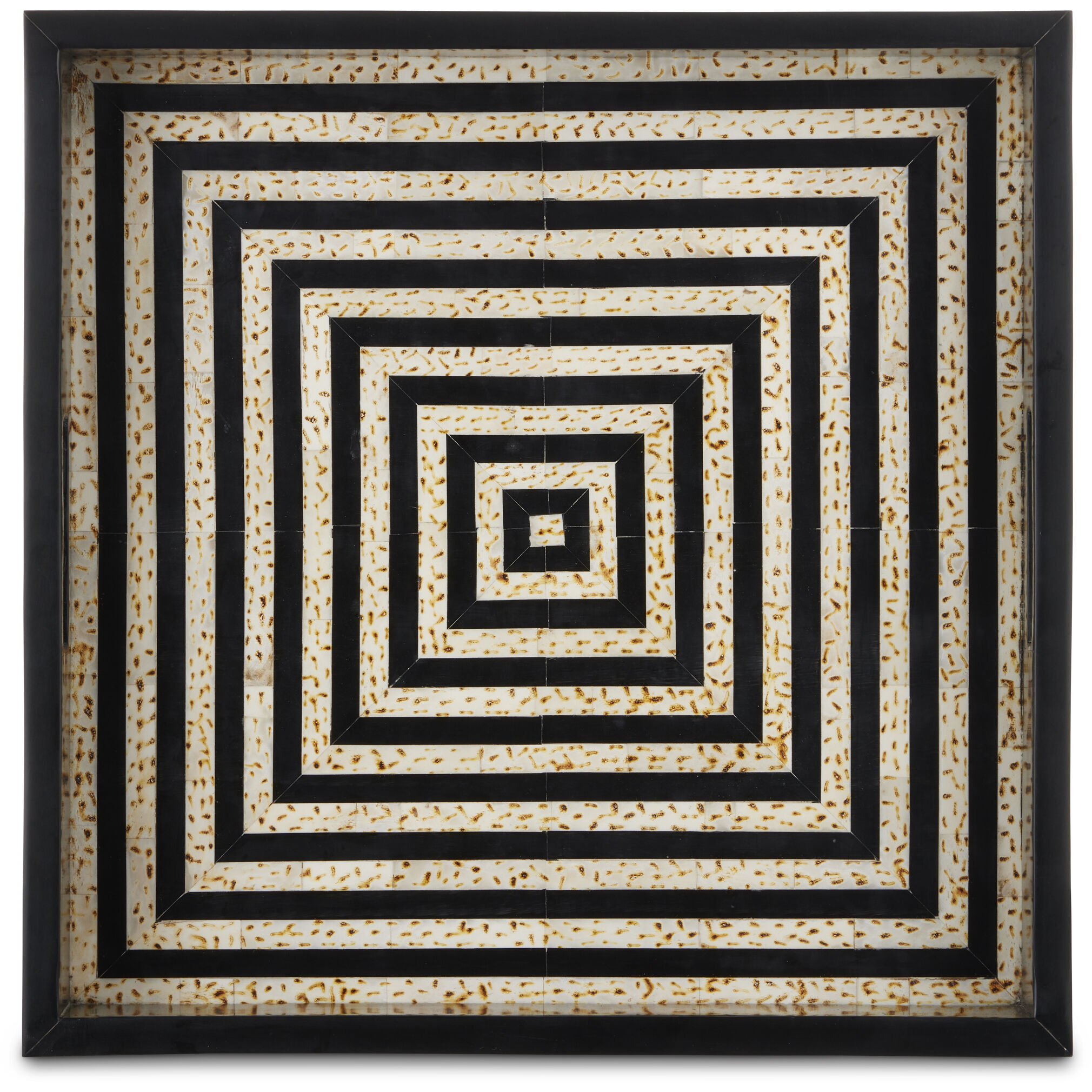 Taurus Black and White Trays, Set of 2