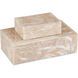 Perlas 10.5 inch Ivory/Natural Boxes, Set of 2