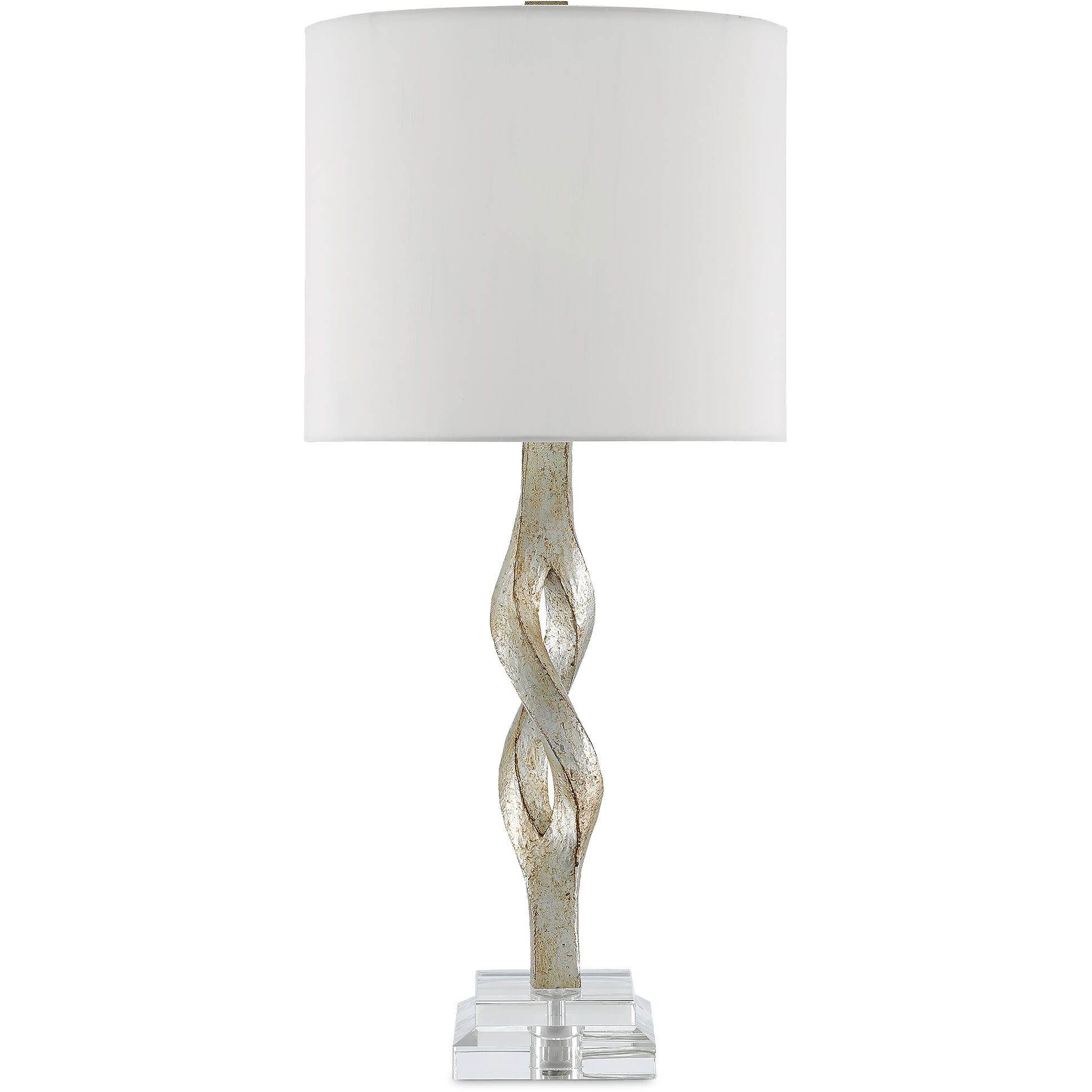 Elyx 31.5 inch 150 watt Chinois Silver Leaf Table Lamp Portable Light