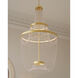 Mademoiselle LED 27.25 inch Contemporary Gold Leaf/Contemporary Gold/Clear Chandelier Ceiling Light