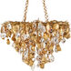 Lucullan 14 Light 43.5 inch Contemporary Gold Leaf/Contemporary Gold/Natural Chandelier Ceiling Light