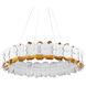 Aventine LED 39 inch Gesso White/Contemporary Gold Chandelier Ceiling Light