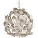 Lunaria 1 Light 21.5 inch Contemporary Silver Leaf/Contemporary Silver Orb Chandelier Ceiling Light
