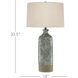 Stargazer 33.5 inch 150 watt Celadon Crackle/Gray Table Lamp Portable Light