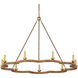 Savoie 9 Light 43 inch Natural/Contemporary Gold Leaf Chandelier Ceiling Light, Suzanne Duin Collection