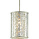 Riddle 1 Light 8 inch Silver Leaf Pendant Ceiling Light