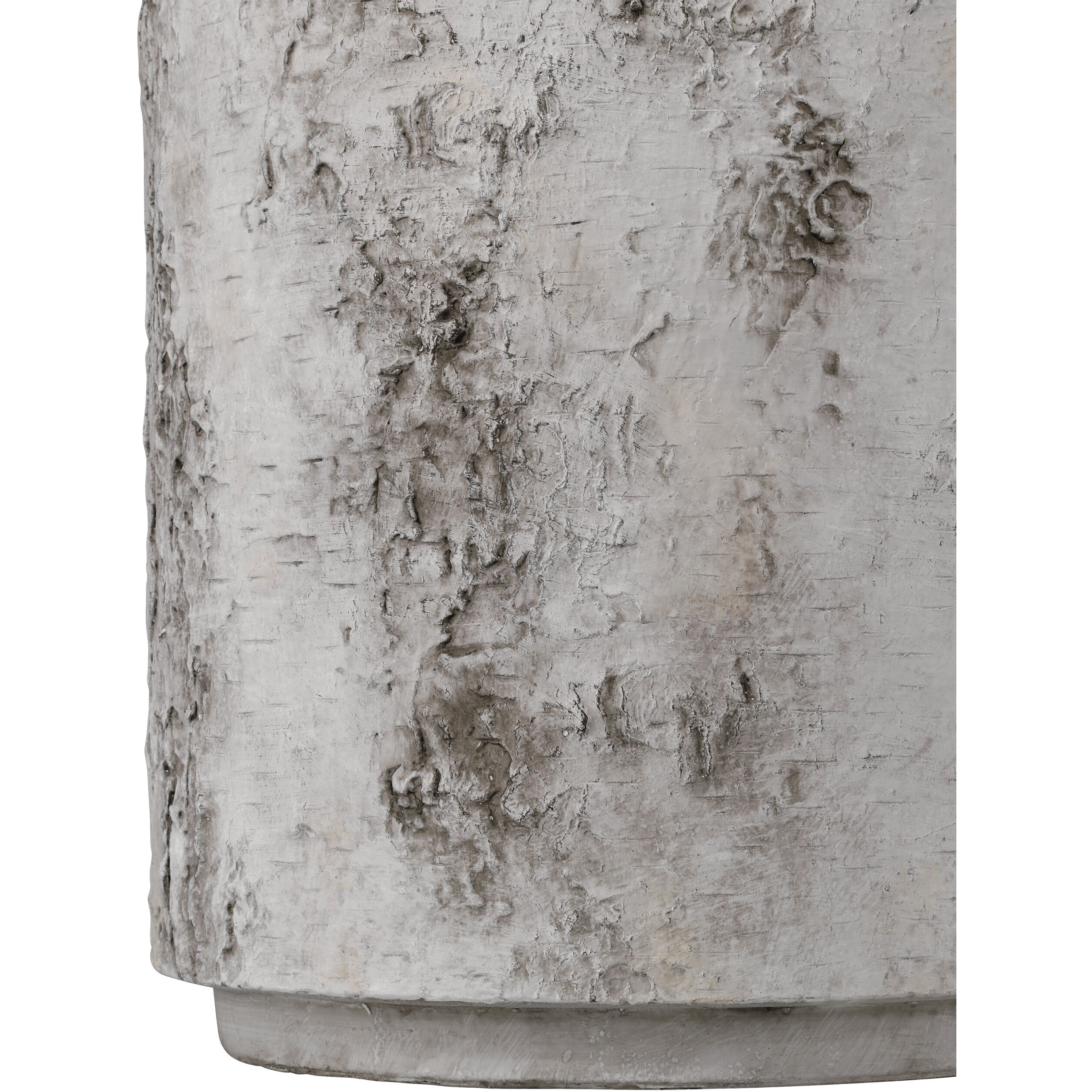Faux Birch Black/Beige/Pale Gray Planter, Medium