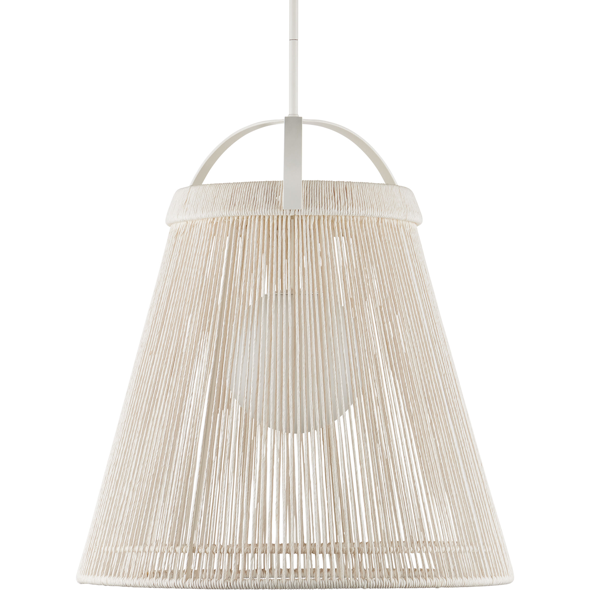 Parnell 1 Light 24 inch White/Frosted White/Gesso White Pendant Ceiling Light, Medium