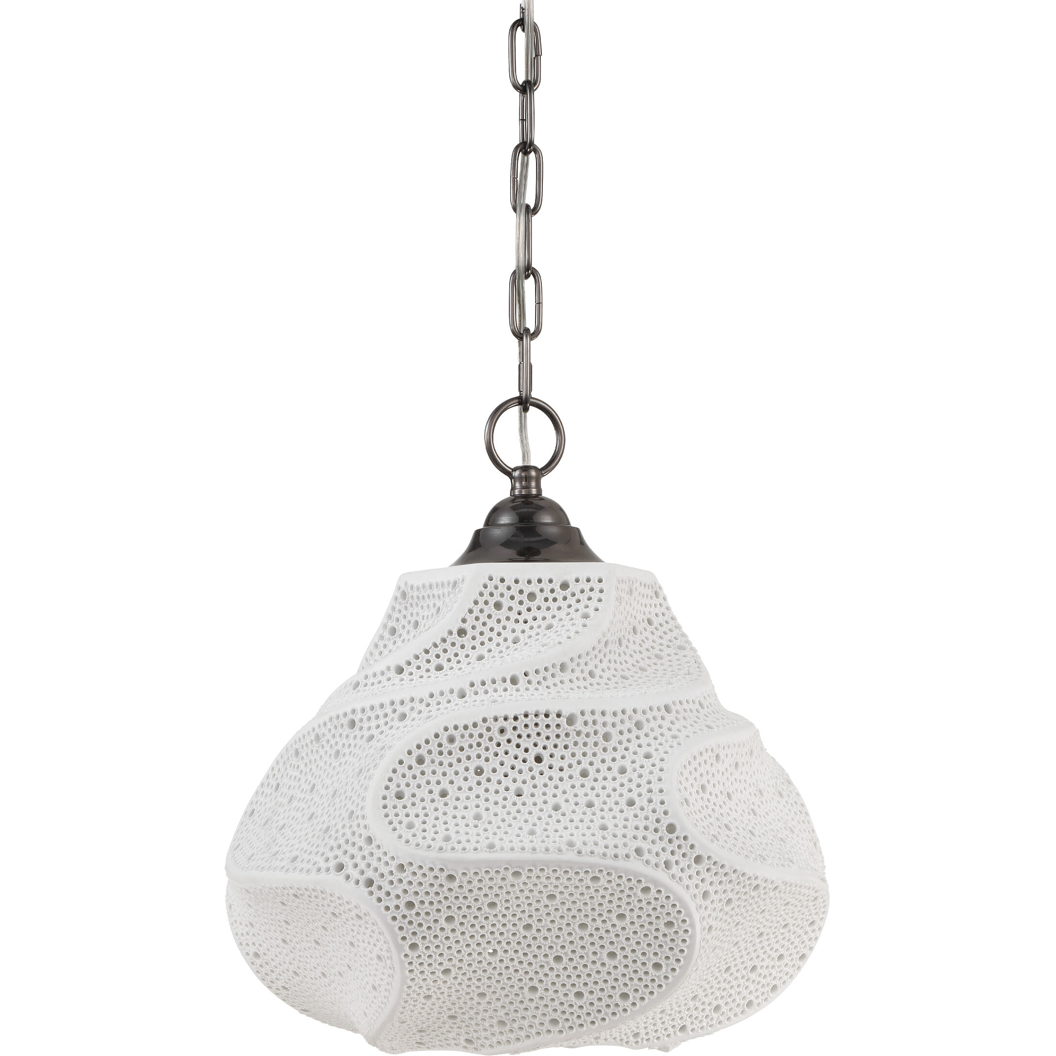 Wintershall 1 Light 14.25 inch White/Antique Brushed Nickel Pendant Ceiling Light