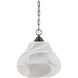 Wintershall 1 Light 14.25 inch White/Antique Brushed Nickel Pendant Ceiling Light