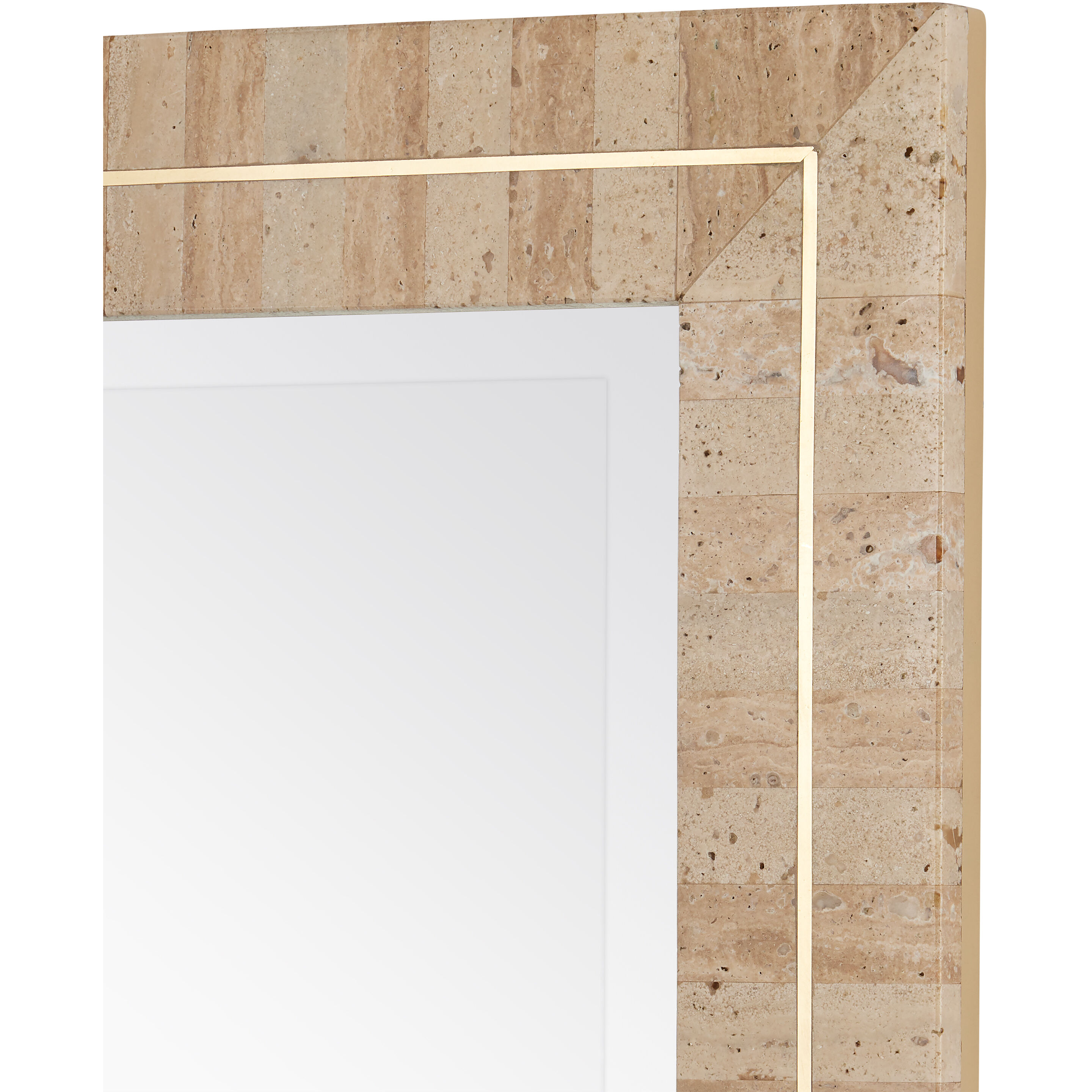 Dezi 36 X 23.75 inch Natural/Brass Mirror