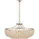 Chanteuse 4 Light 30.75 inch Frosted/Silver Granello Semi-Flush Mount Ceiling Light