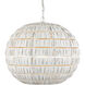 Panopolis 1 Light 20 inch White Pendant Ceiling Light
