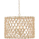 Chesapeake 4 Light 21 inch Beige/Smokewood/Natural Rope Drum Chandelier Ceiling Light