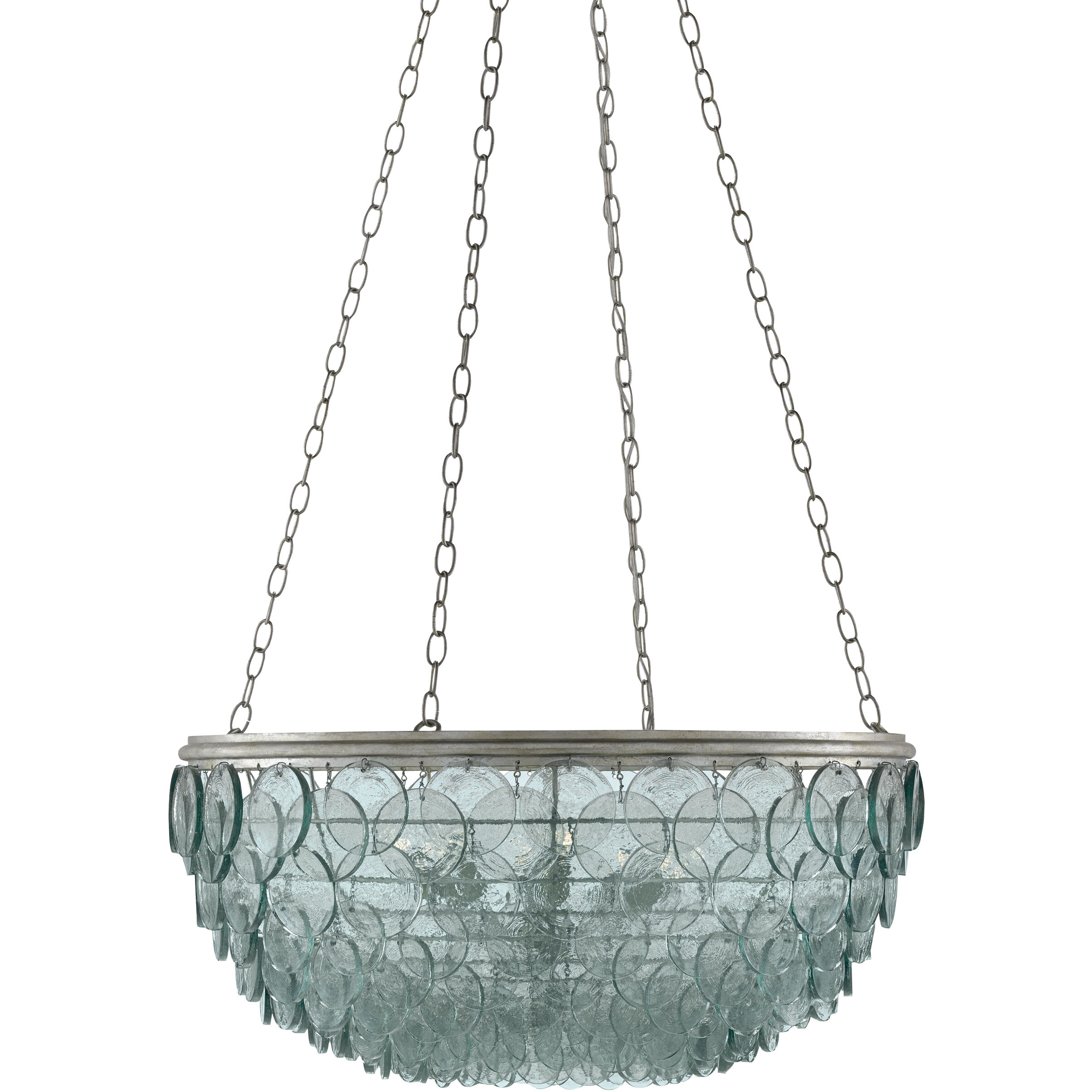 Quoram 8 Light 32.5 inch Silver Leaf Chandelier Ceiling Light, Small