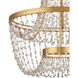 Mademoiselle 2 Light 22 inch Clear/Contemporary Gold Leaf/Contemporary Gold Semi-Flush Mount Ceiling Light
