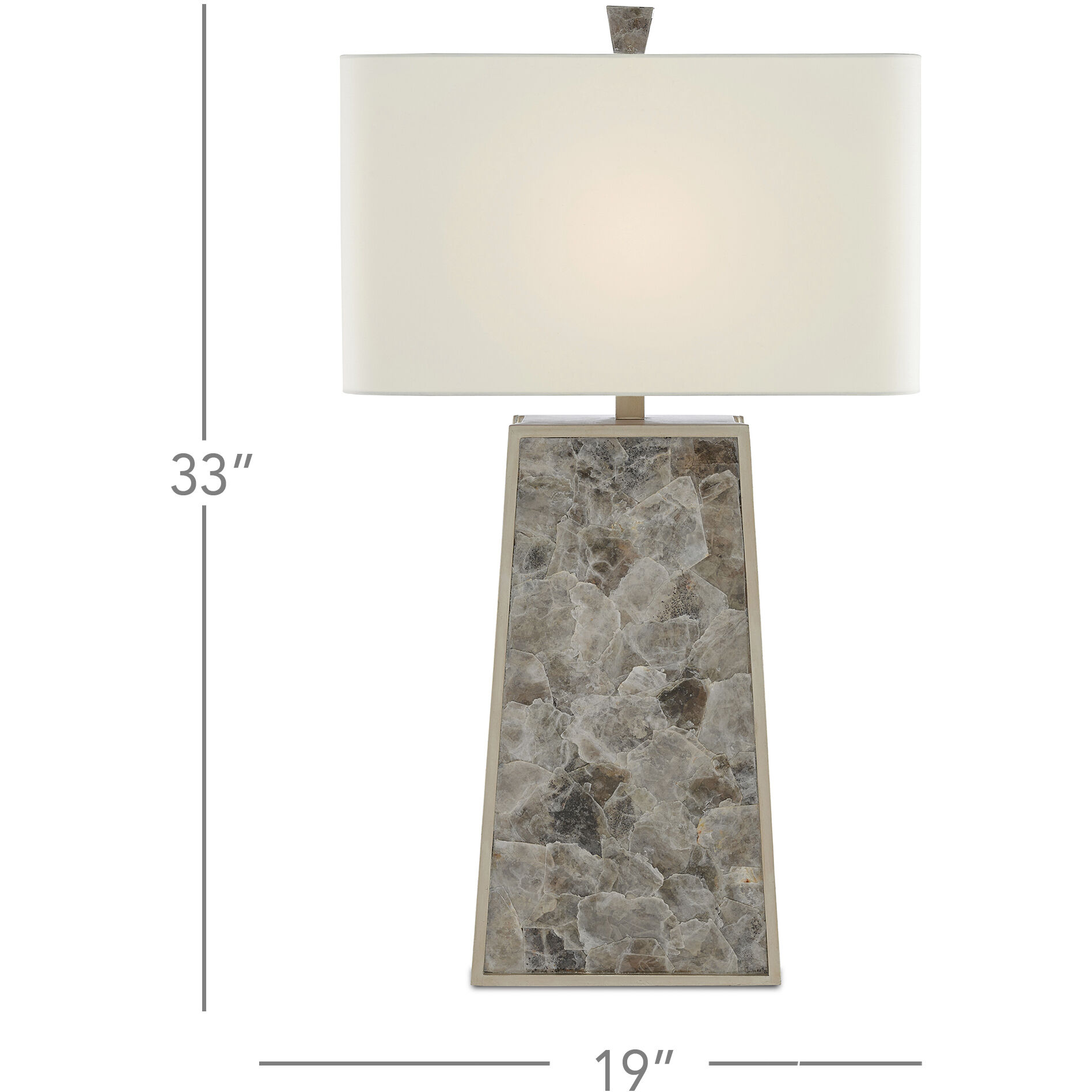 Calloway 33 inch 150 watt Light Mica/Silver Leaf Table Lamp Portable Light