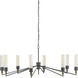 Delgado 8 Light 51.75 inch Antique Black/Reclaimed Wood Chandelier Ceiling Light