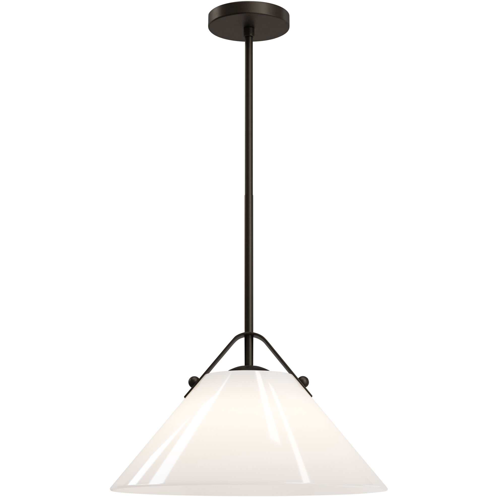 Bronwen 1 Light 19 inch Opaque White/Oil Rubbed Bronze Pendant Ceiling Light
