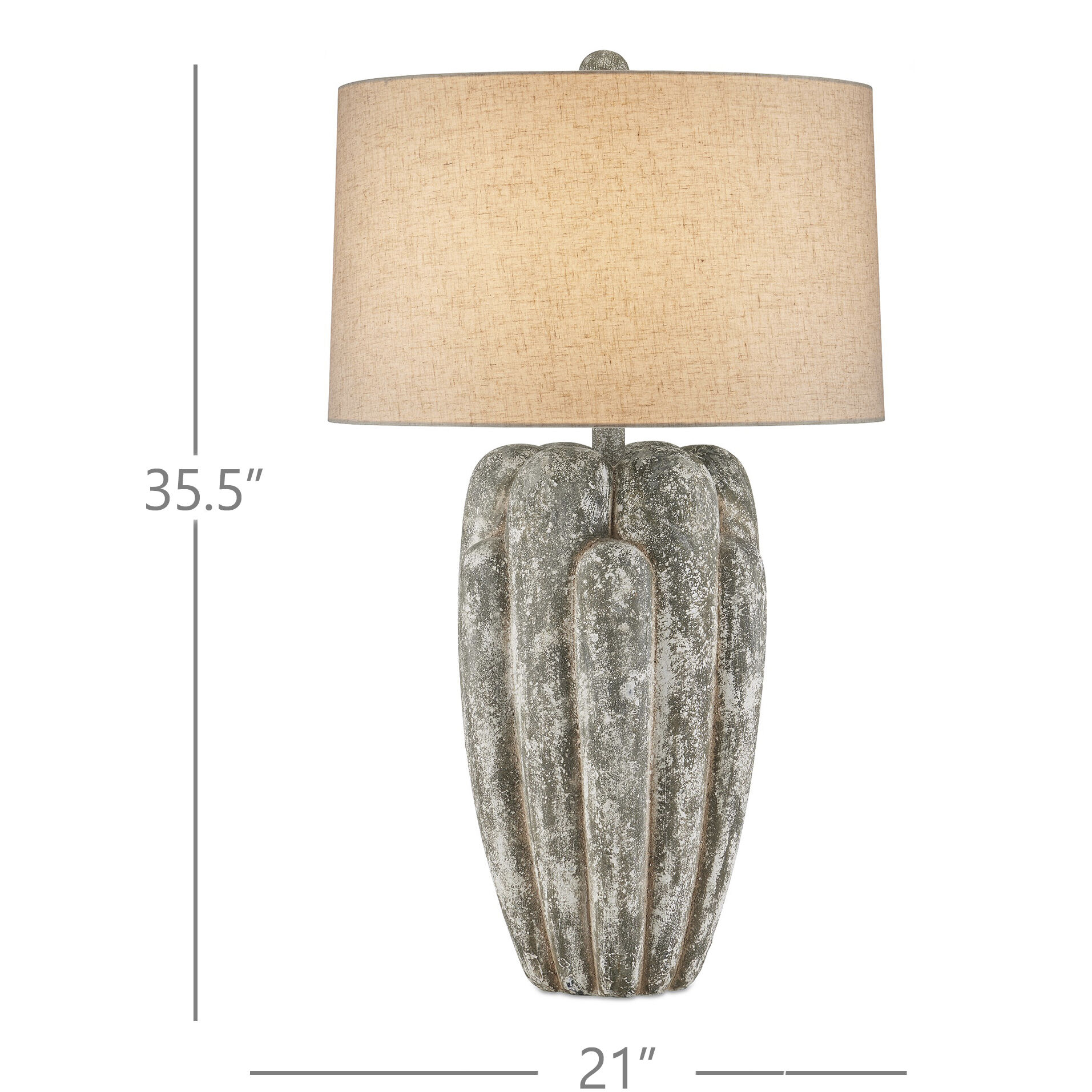 Buttress 35.5 inch 150 watt Dark Gray/White Texture Table Lamp Portable Light