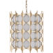 Bardi 4 Light 20 inch Contemporary Silver Leaf Pendant Ceiling Light