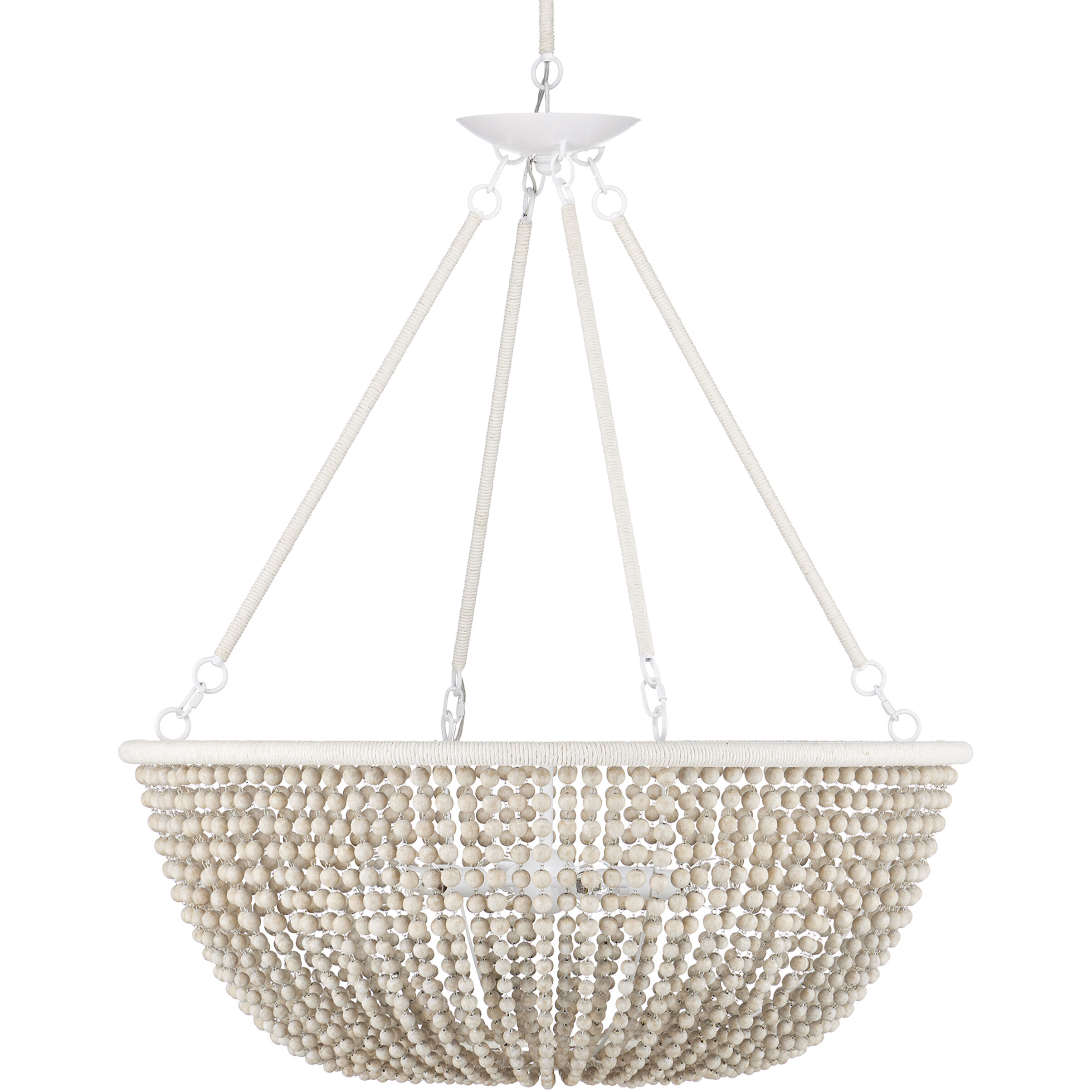Wychwood 6 Light 32 inch Sugar White/Sandstone/White Chandelier Ceiling Light