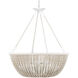 Wychwood 6 Light 32 inch Sugar White/Sandstone/White Chandelier Ceiling Light