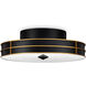 Fielding 1 Light 24 inch Satin Black/Contemporary Gold/Sugar White/White Flush Mount Ceiling Light
