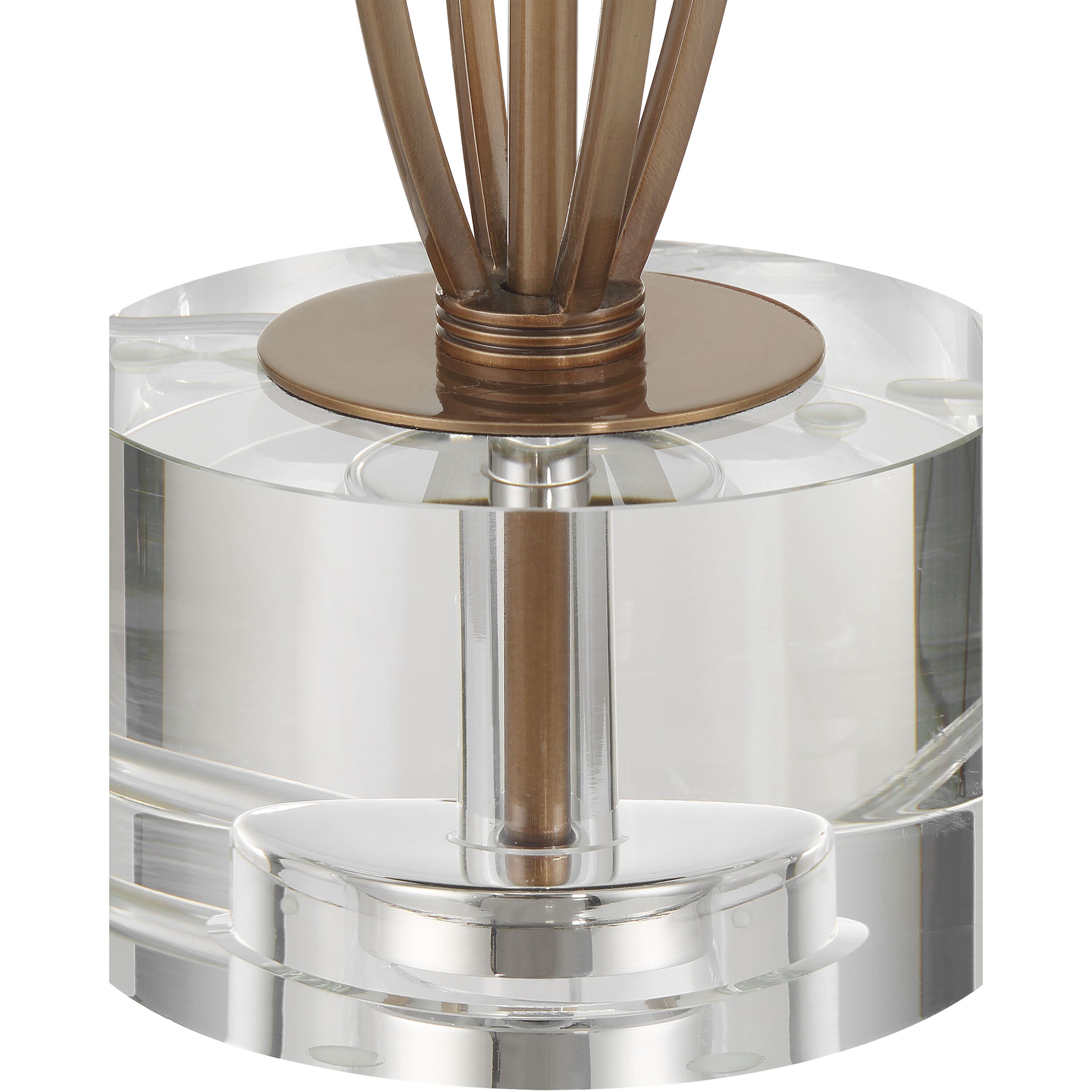 Mizner 28.75 inch 7.00 watt Antique Brass/Clear Table Lamp Portable Light