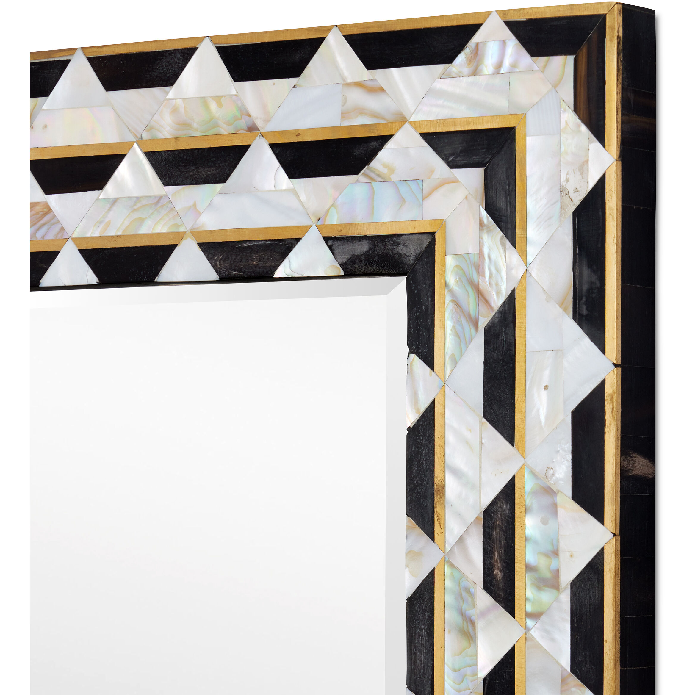 Macy 48 X 30 inch Natural/Brass/Mirror Mirror