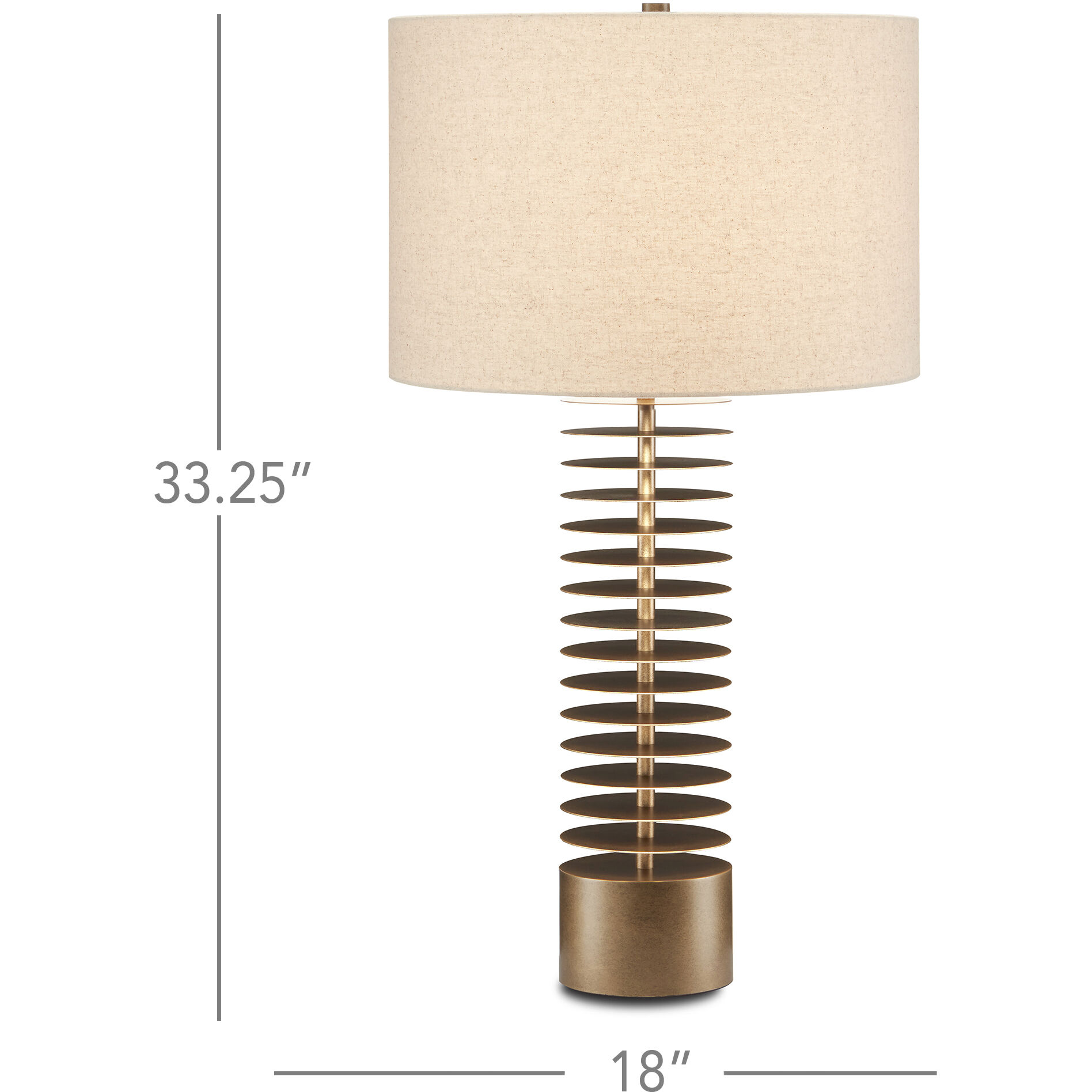 Walwyn 33.25 inch 150 watt Painted Antique Brass Table Lamp Portable Light