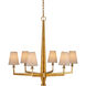 Goldfinch 6 Light 29.5 inch Washed Lucerne Gold Chandelier Ceiling Light, Medium