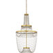 Mademoiselle LED 27.25 inch Contemporary Gold Leaf/Contemporary Gold/Clear Chandelier Ceiling Light