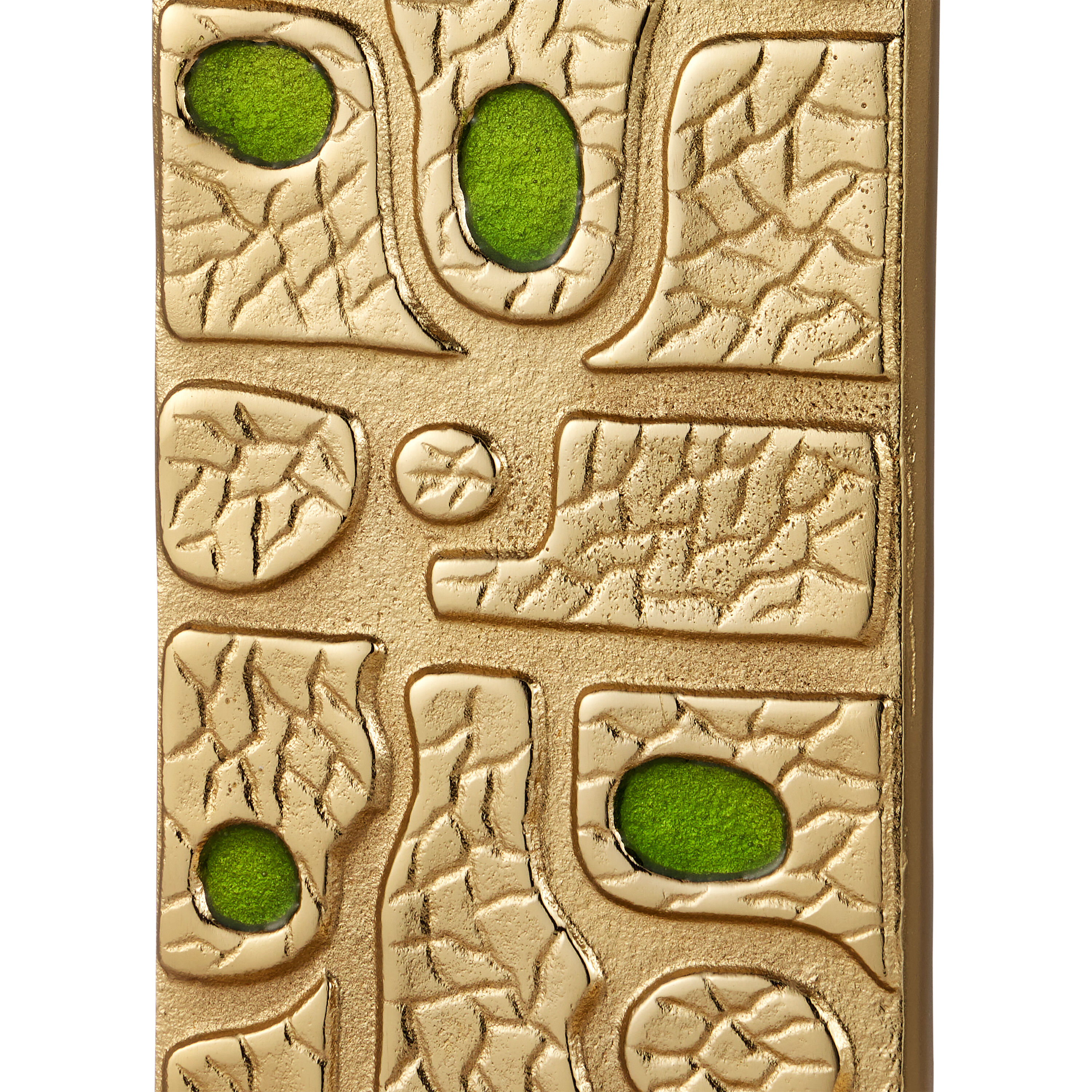 Beau Monde 24 X 15.75 inch Gold/Green C Table