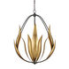 Endymion 1 Light 26 inch Aged Steel/Brass/White Chandelier Ceiling Light