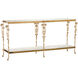 Fiore 72 inch Polished Brass/Natural Console Table